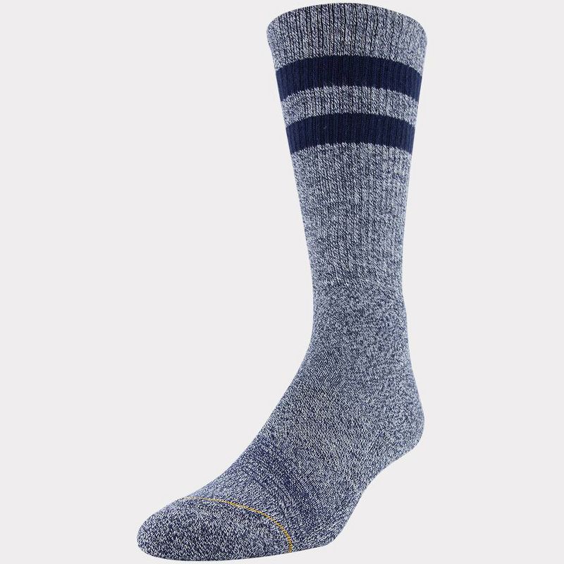 Signature Gold by GOLDTOE Men's 3pk Casual GT Double Stripe Crew Socks - 6-12.5