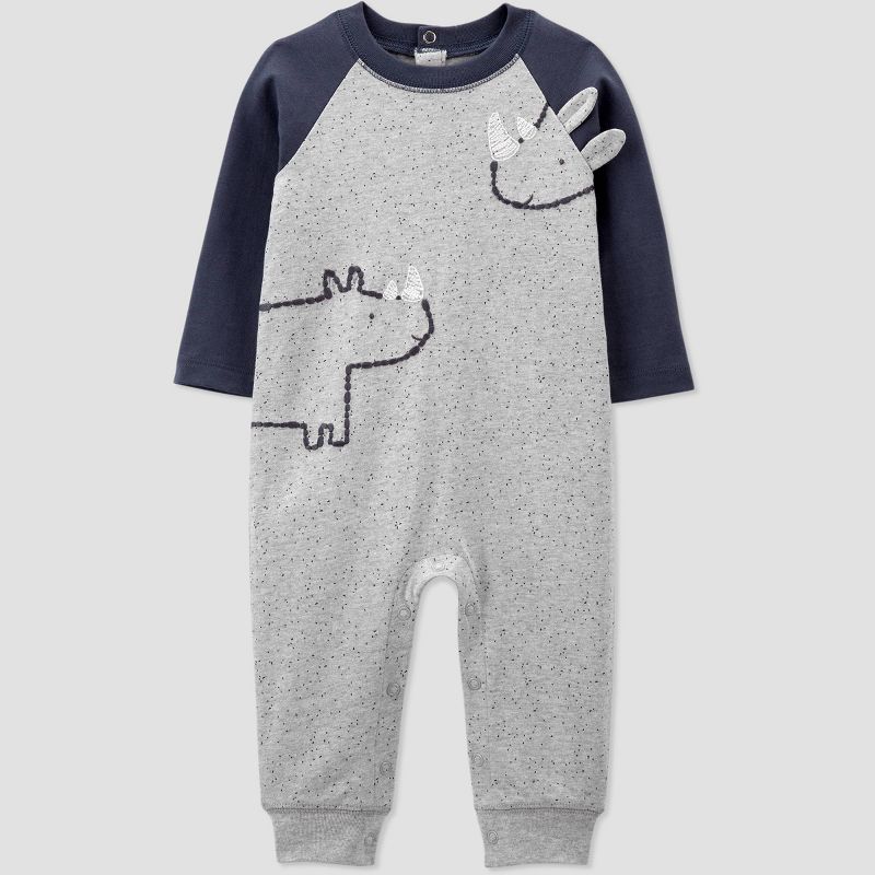 Baby Boys' Rhino Speckled Jumpsuit - Just One You® made by carter's Newborn