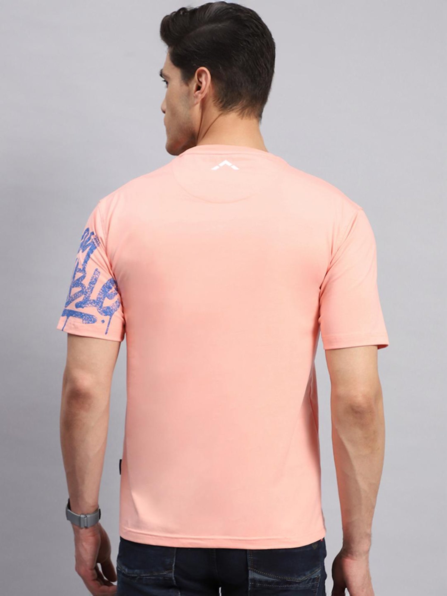 Rock.it Pink Cotton Regular Fit Printed T-Shirt