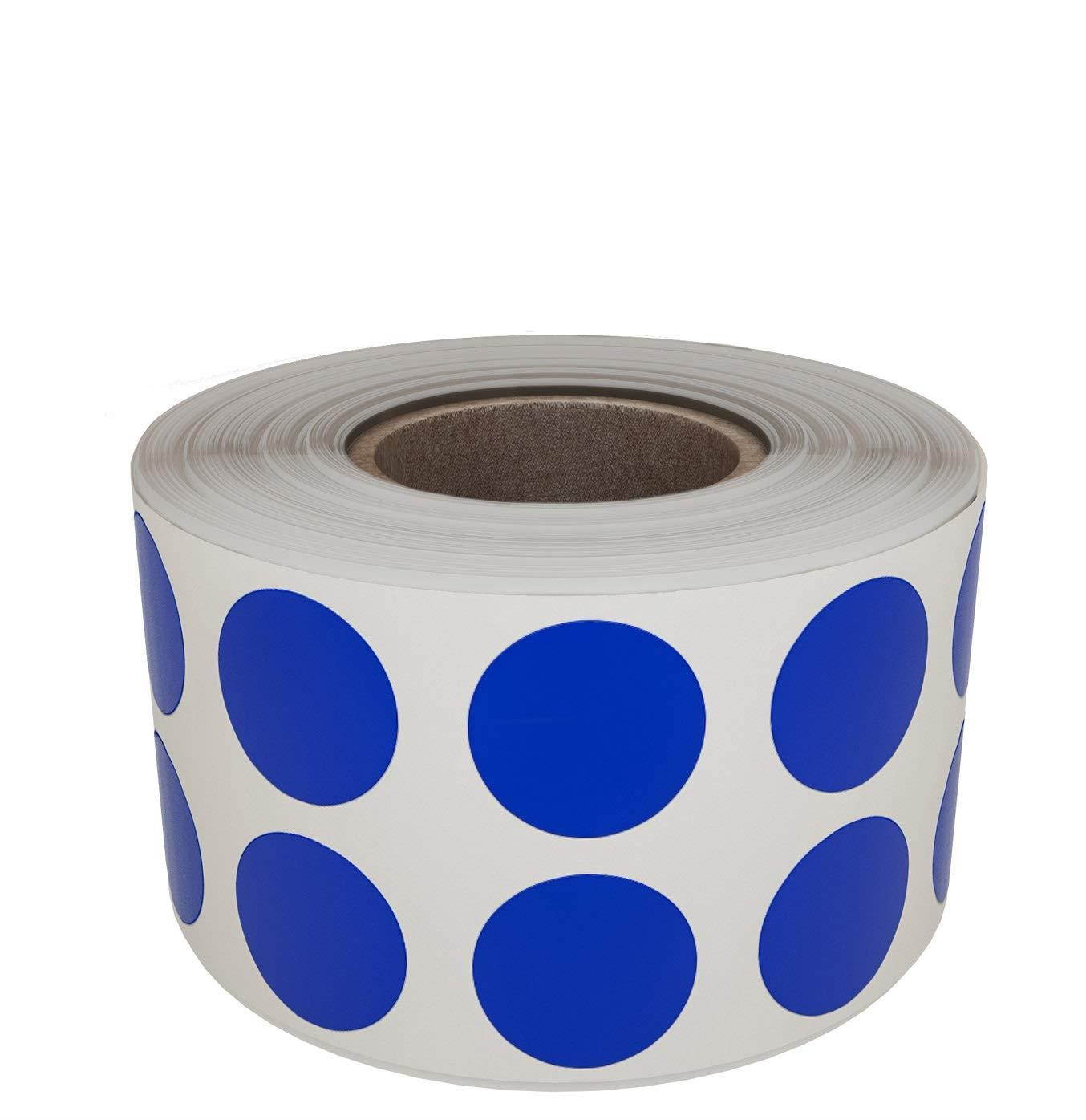 Round Stickers - Color Coding Labels Adhesive in Blue 0.50 inch 13mm 1080 roll Sticker on 1" core Pack by Royal Green