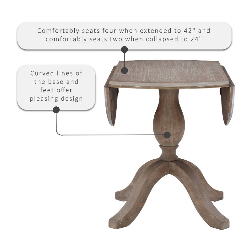 Torino Dining Tables Rustic Brown - Linon