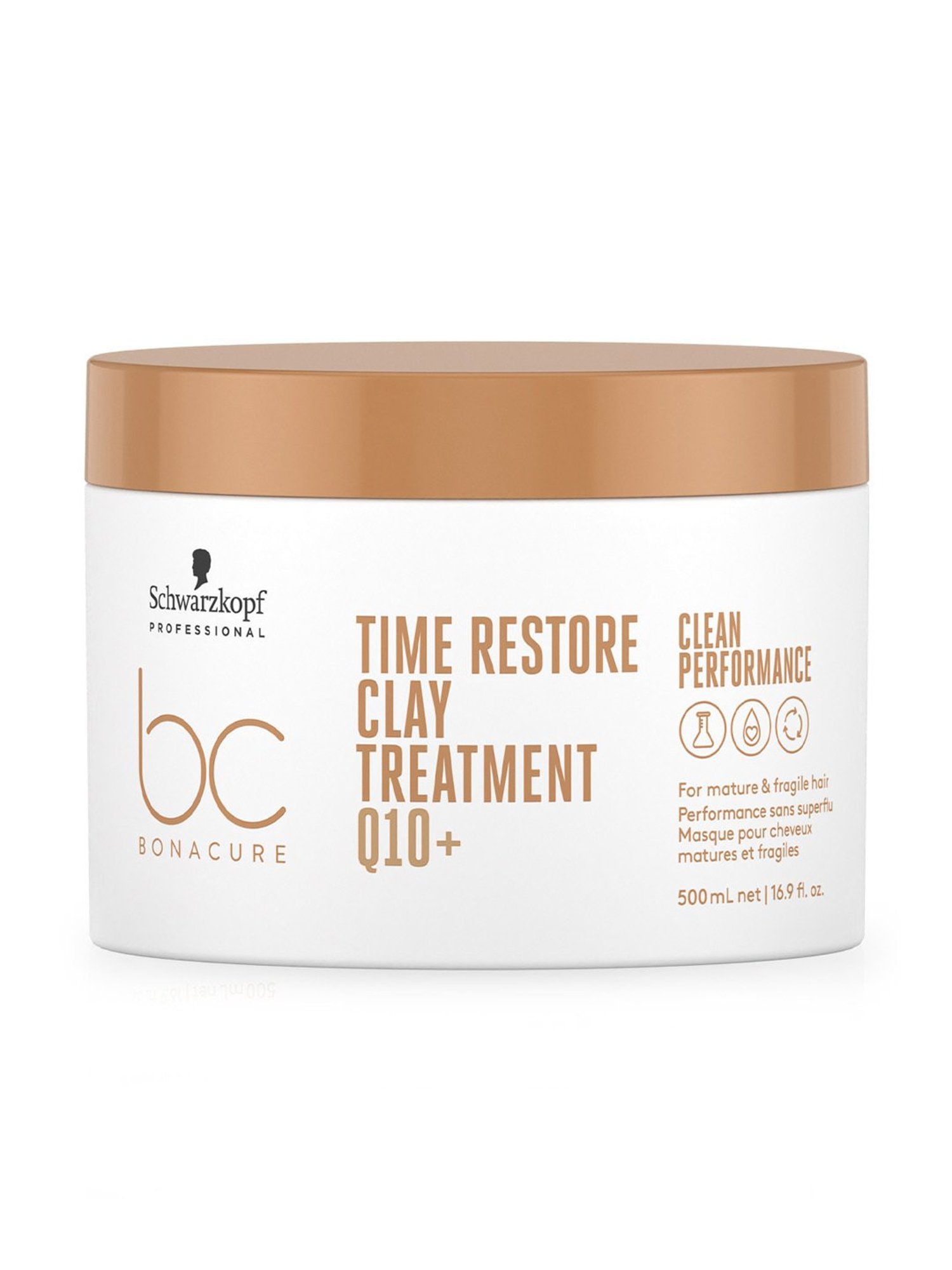 Schwarzkopf Professional Bonacure Time Restore Clay Treatment Mask with Q10+ - 500 ml
