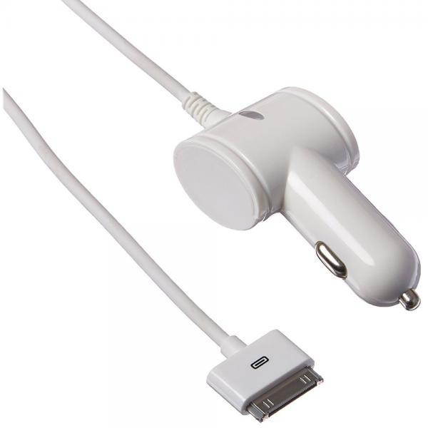 Qmadix Apple Vehicle Power Charger White QM-VPCAPIP4-WH