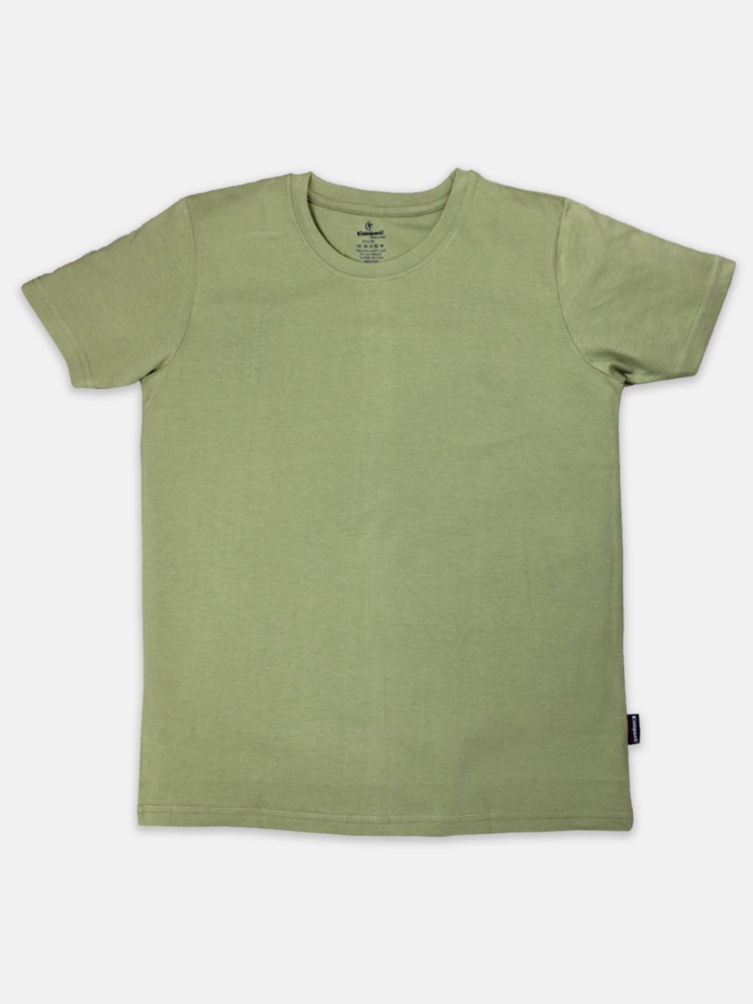 Kiddopanti Kids Olive Solid T-Shirt