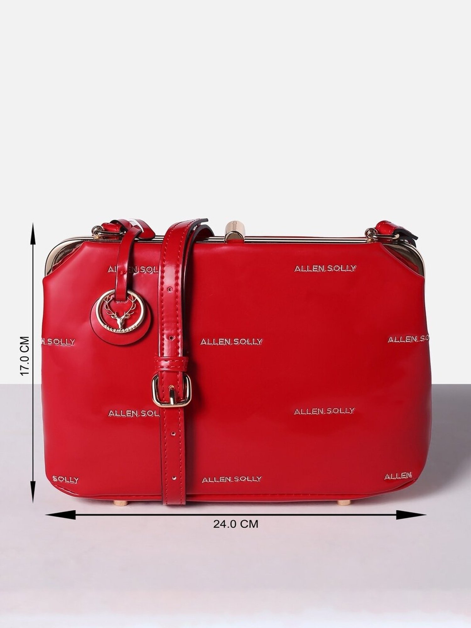 Allen Solly Red Printed Medium Sling Handbag