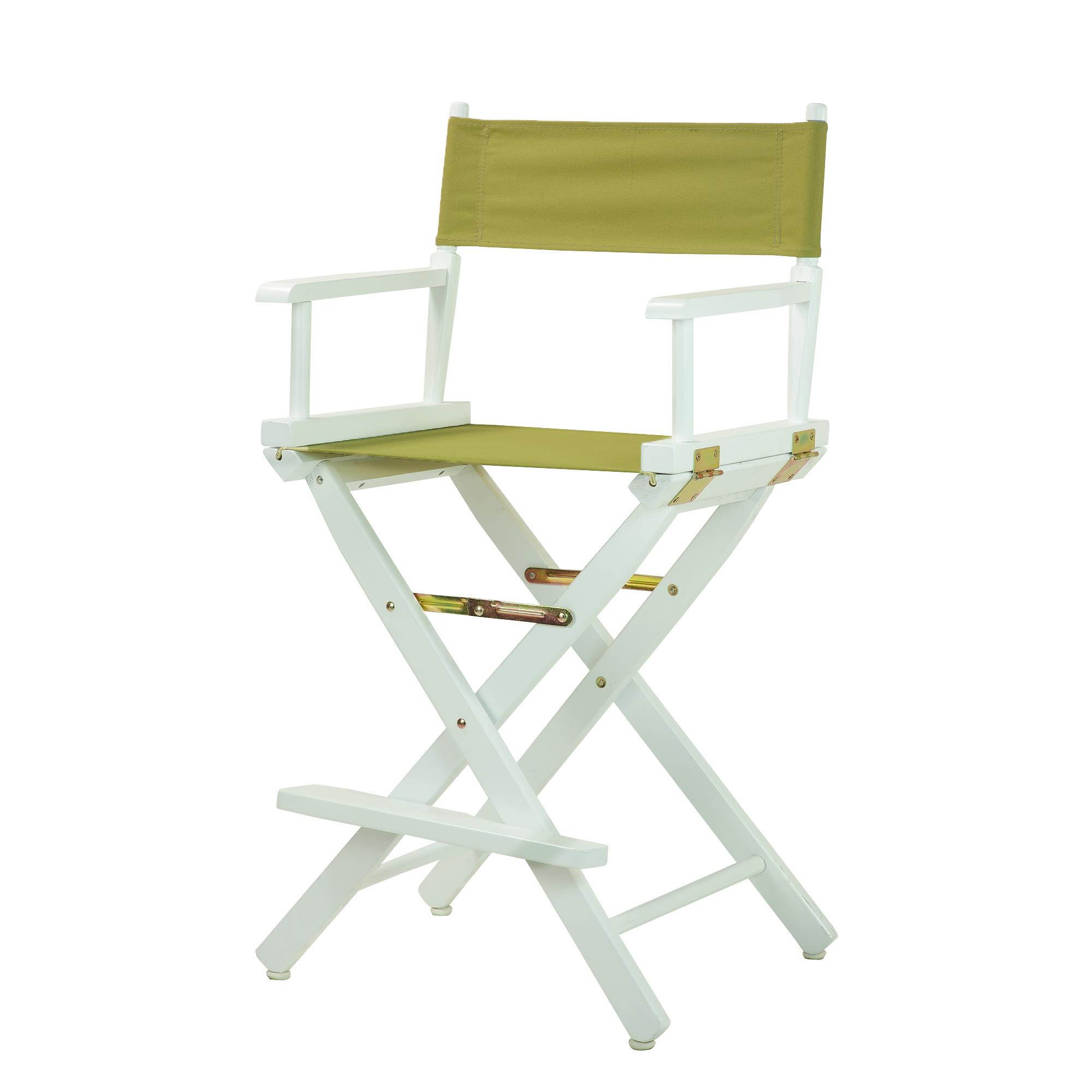 Casual Home 220-01-021-100 24 in. Directors Chair White Frame with Olive Canvas
