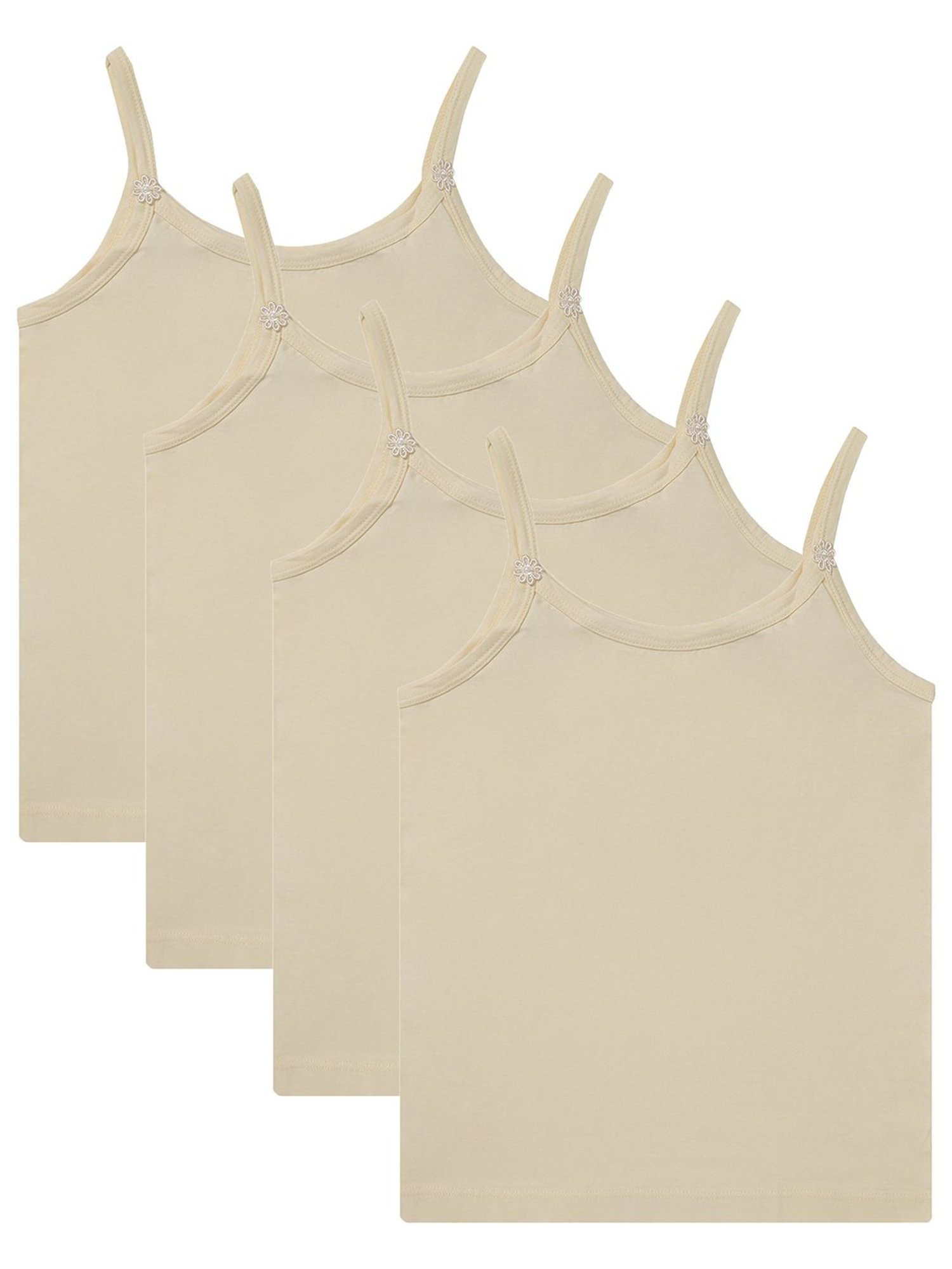 Kiddopanti Kids Black & Pink Solid Camisole (Pack Of 2)