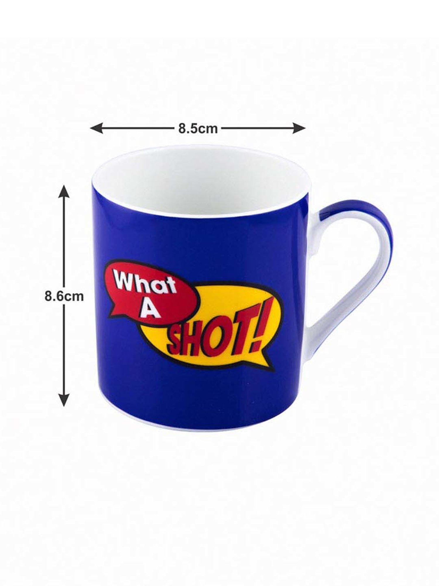 Goodhomes Multicolor Bone China Coffee Mugs (350 ml) - Set of 2