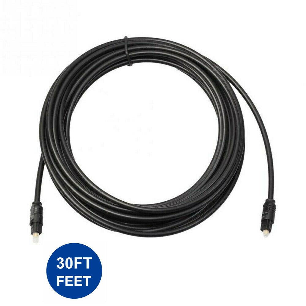 Gold TOSLink Fiber Optical Optic Digital Audio Cable SPDIF Sound Bar Cord Lot