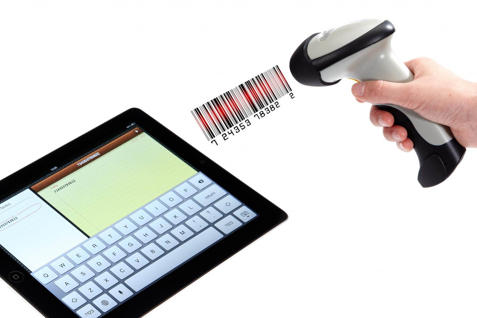 UPGRADED Wireless Bluetooth Cordless+ USB 2.0 Wired Laser Barcode Scanner for iPhone iPad(support Virtual keyboard);Android Tablet PC, support Mac OS X, Microsoft Windows XP/7/8,Android 4.0 Above