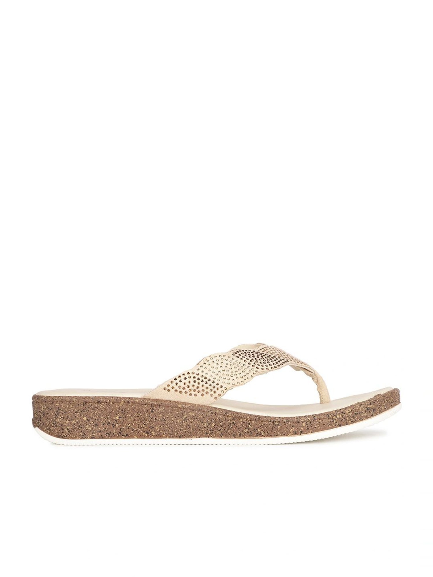 Bata Women's Irene Beige Thong Wedges