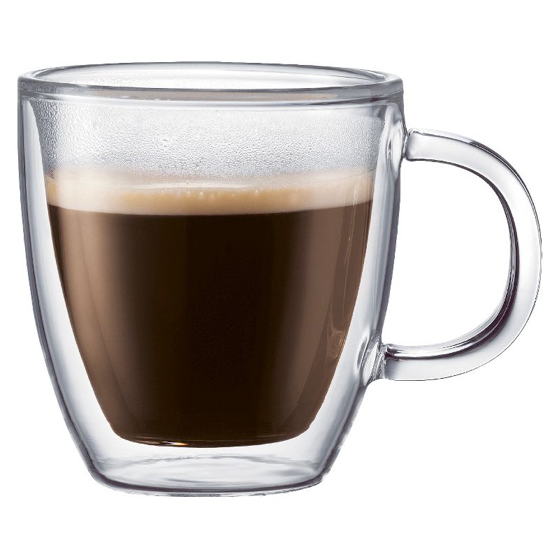 Bodum Bistro 2pk 10oz Double Wall Glass Mugs