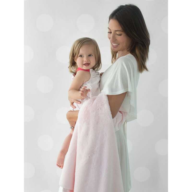 Little Giraffe Posh Mink Baby Blanket - Pink