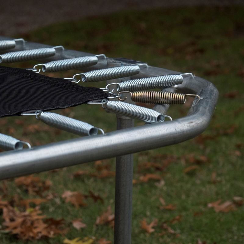 JumpKing 7 x 10 Foot Rectangular Galvanized Trampoline with Padded Enclosure