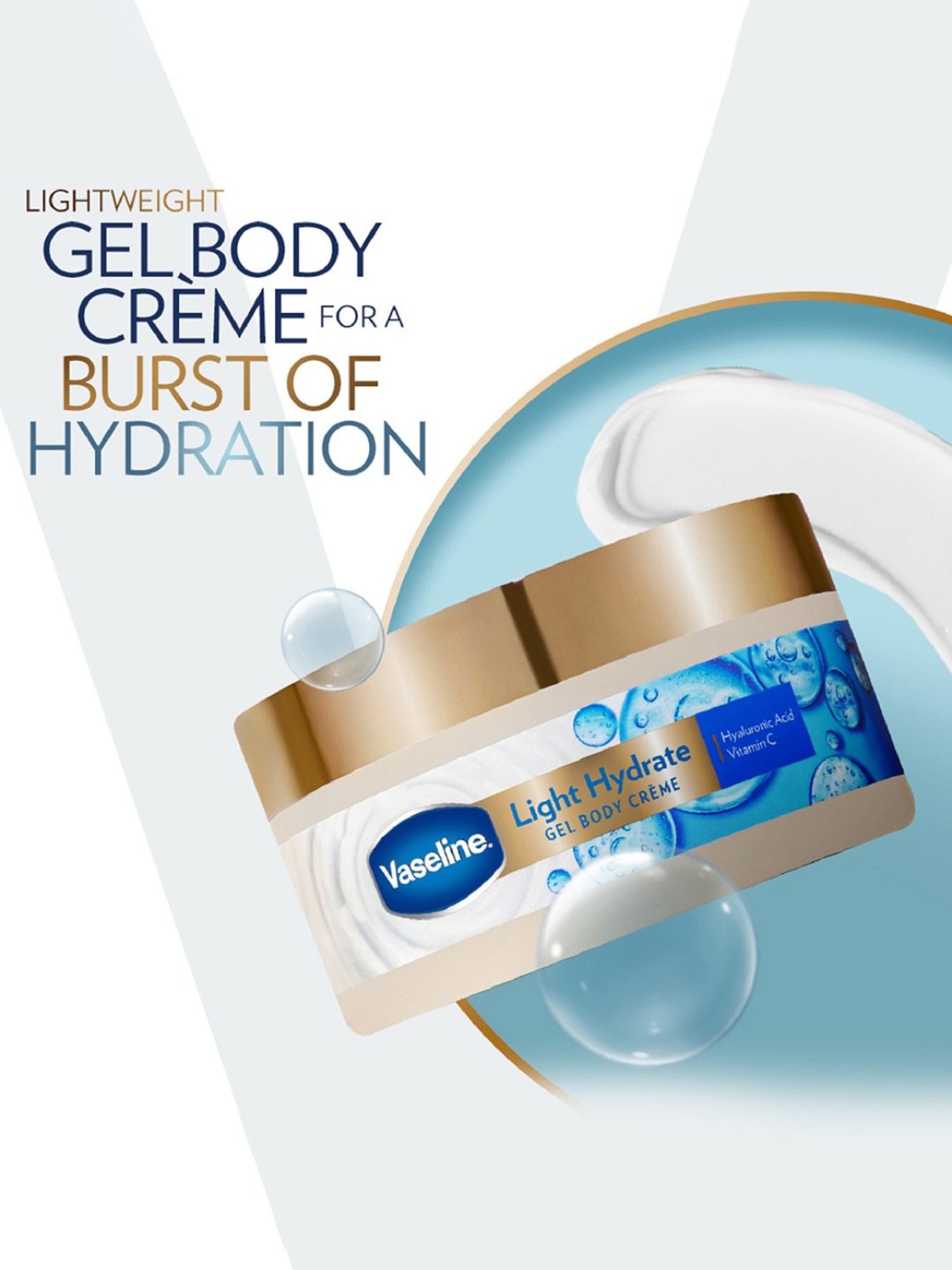 Vaseline Light Hydrate Gel Body Creme - 180 gm