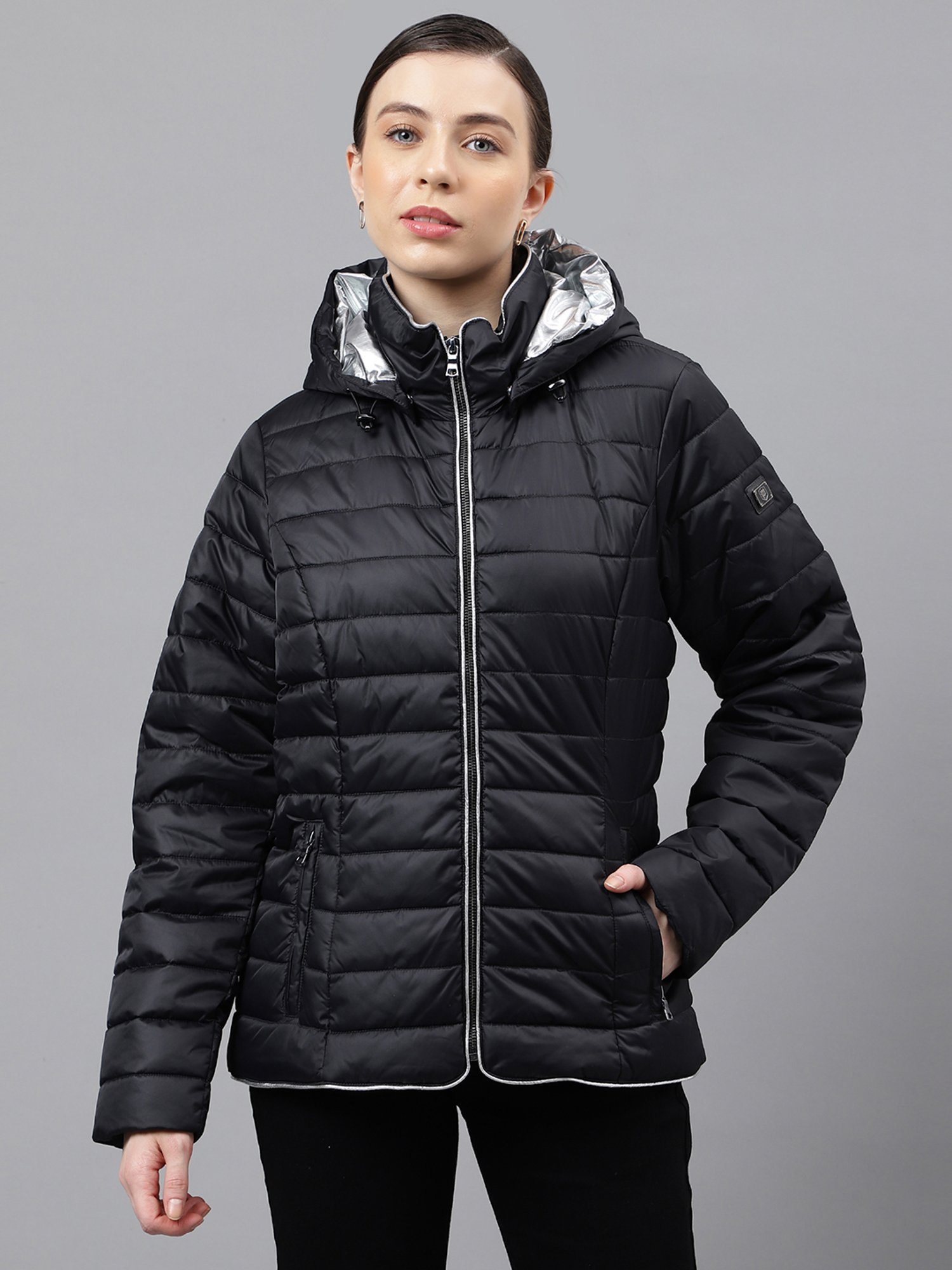 Woods Black Quilted Jacket