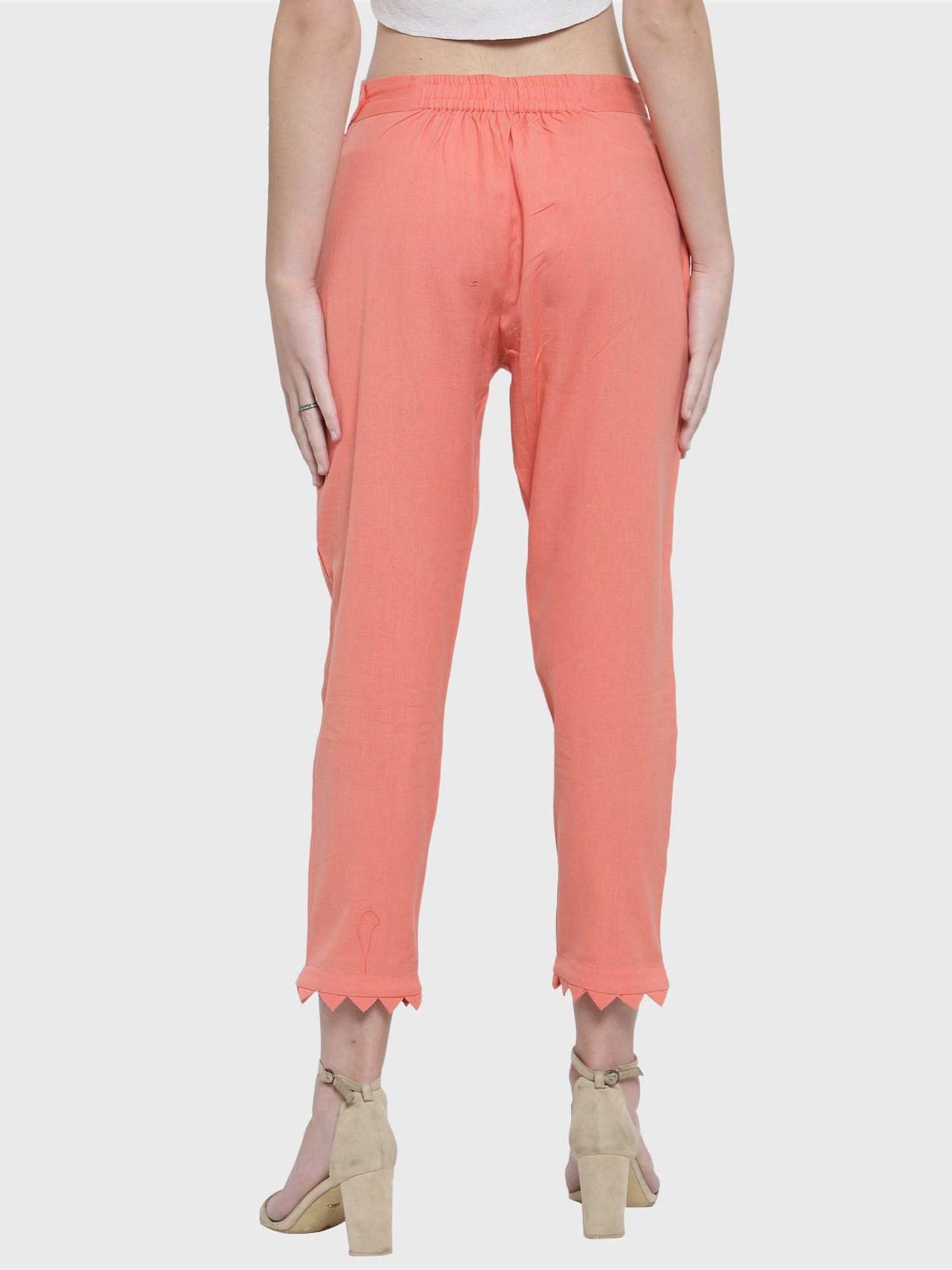 Indibelle Peach Cotton Trousers