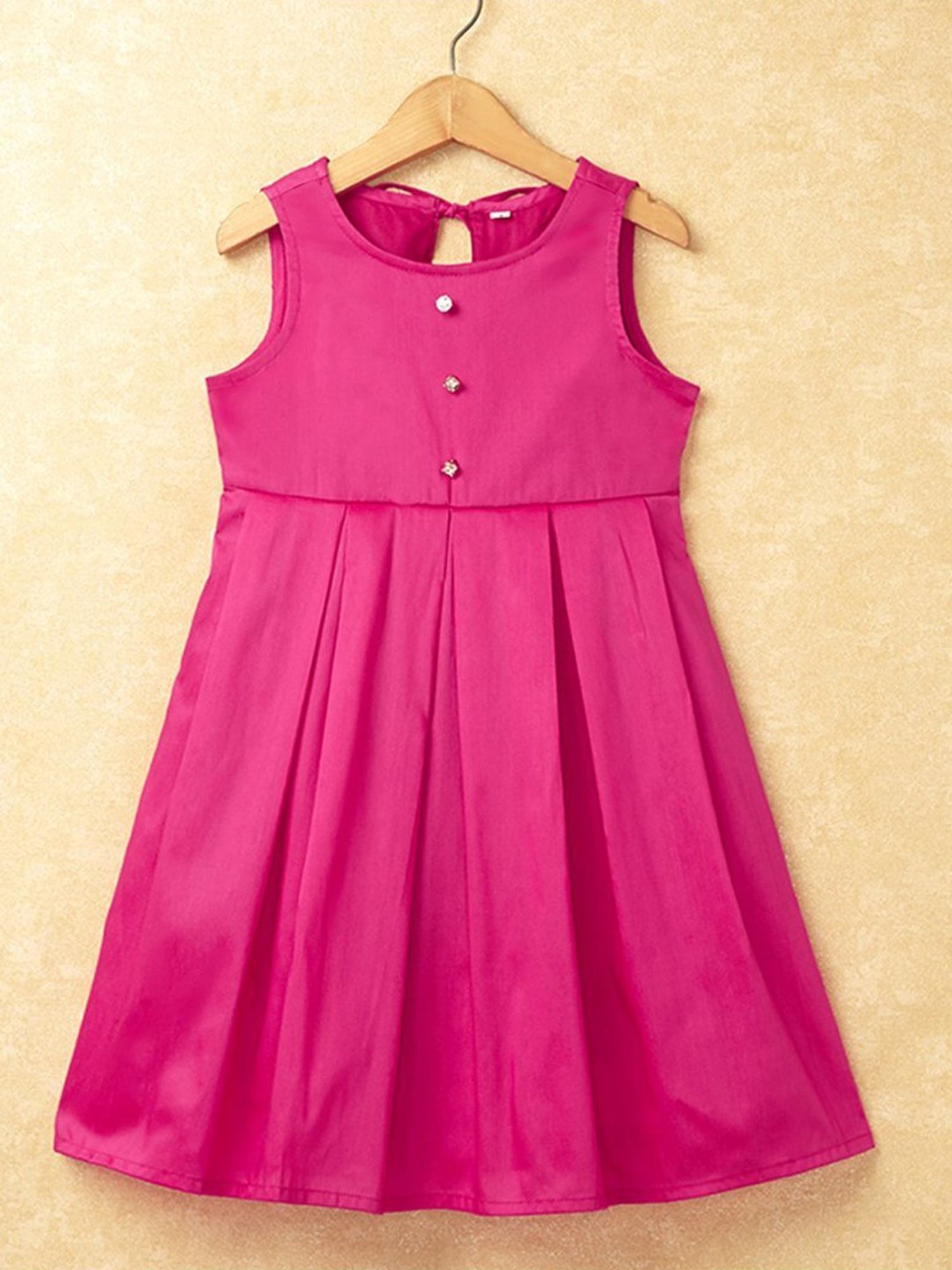The Magic Wand Kids Pink & Orange Embellished Frock Set