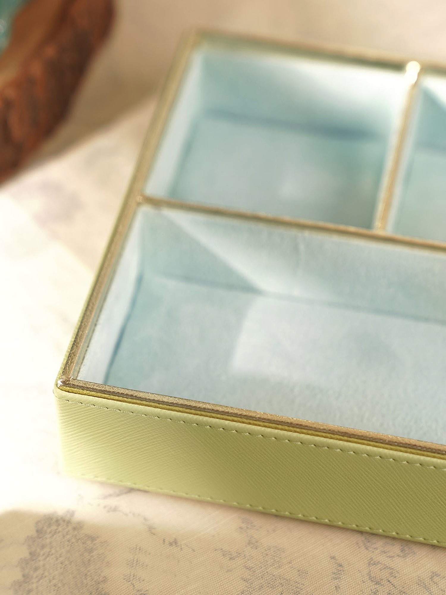 Pure Home and Living Green Faux Leather Organisers