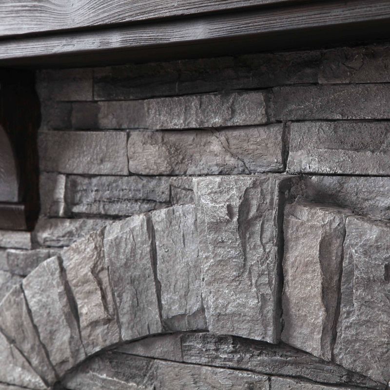 45" Freestanding Electric Fireplace Gray - Home Essentials