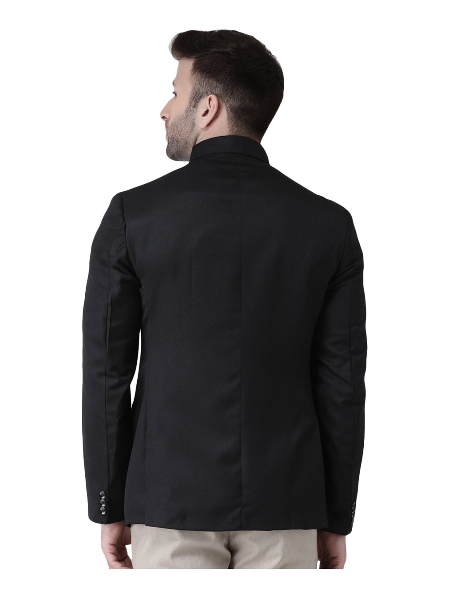 Vastramay Black Regular Fit Blazer