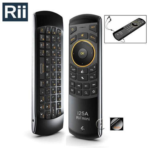 Rii i25A 2.4G Mini Wireless Fly Air Mouse Keyboard with earphone jack for PC, HTPC, IPTV, Android Smart TV Box