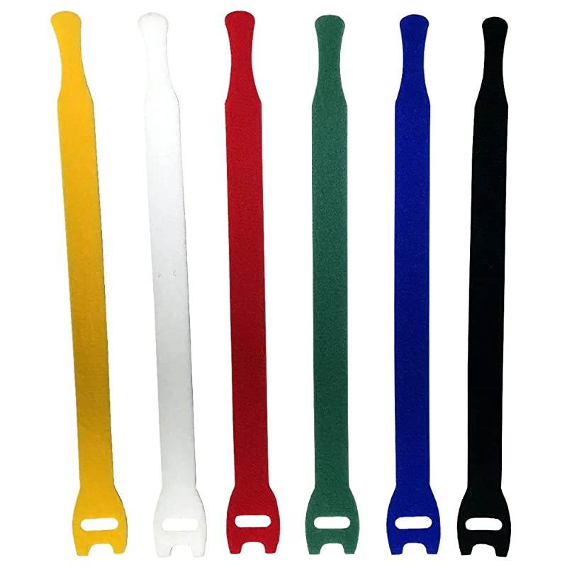 Hook Loop Cable Ties 50 Pieces Color Blue