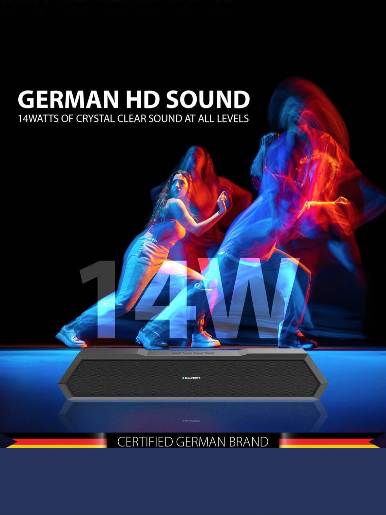 Portronics Decibel 24 | 10W Bluetooth Soundbar Speaker With In Built Mic (Black)