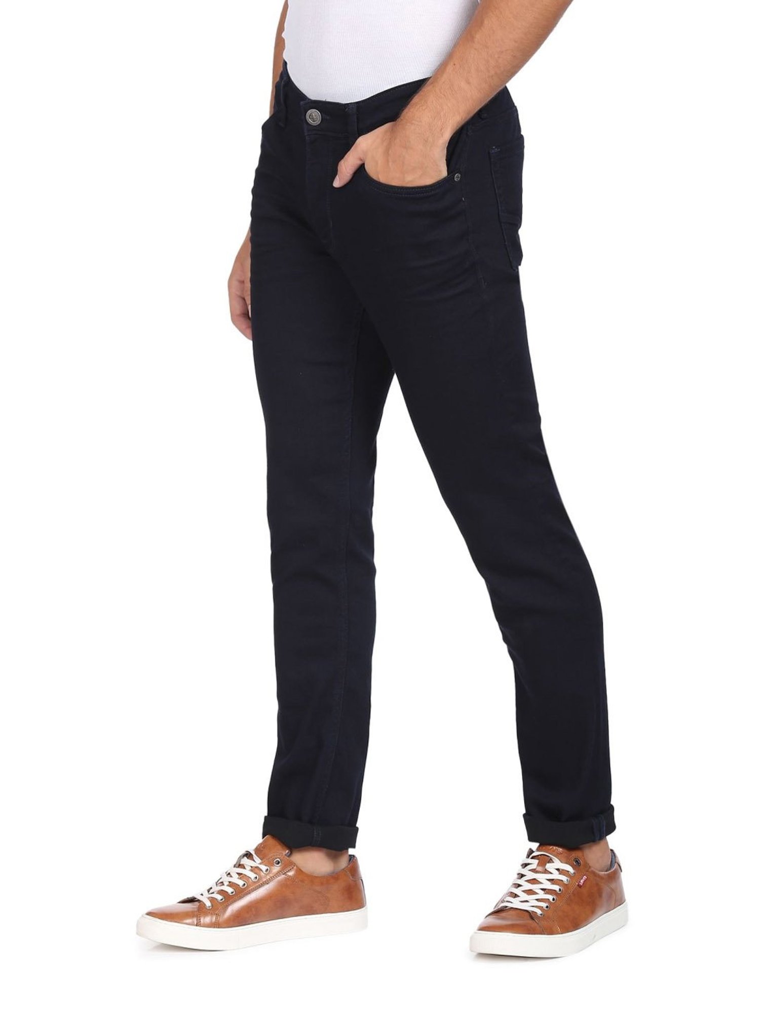 Arrow Sport Dark Blue Cotton Slim Fit Jeans