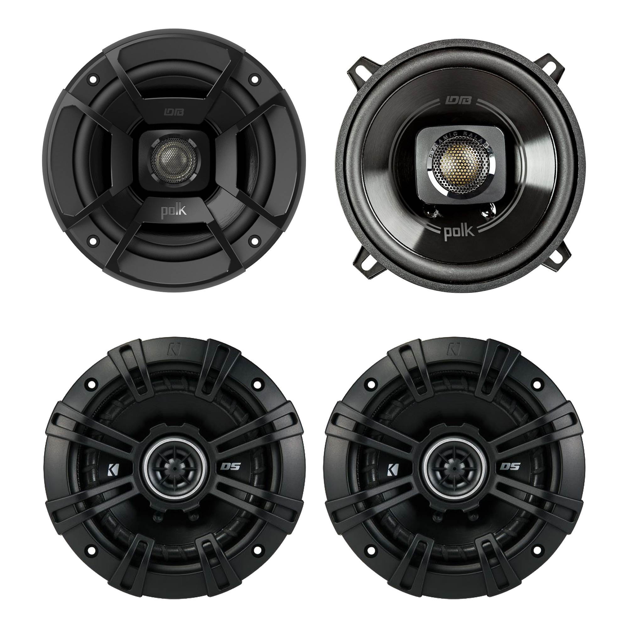 polk 5.25inch speakers, pair + kicker 5.25inch speakers, pair