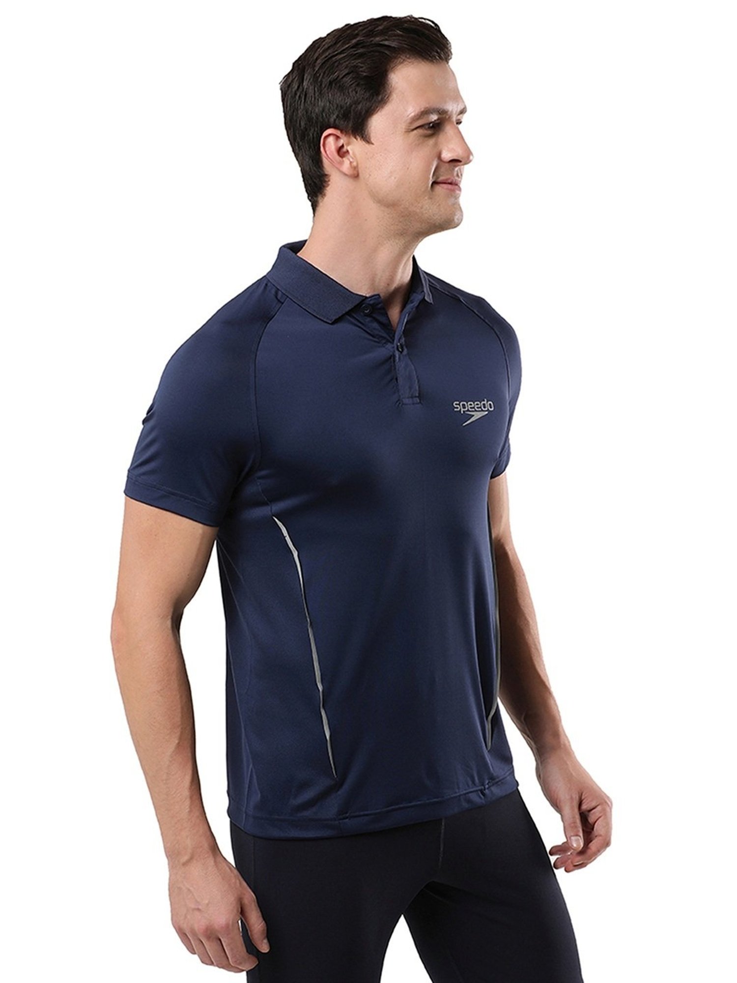 Speedo Navy Regular Fit Sports Polo