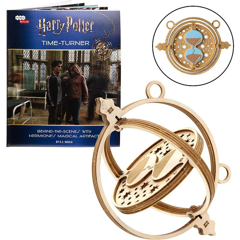 Incredibuilds Harry Potter Time Turner Book & Wood Model Figure Kit