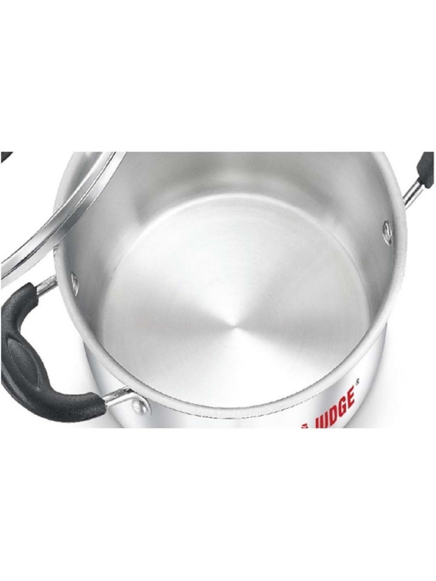 JUDGE Silver & Transparent Stainless Steel 20 cm Gas Compatible Casserole With Glass Lid (3 L)