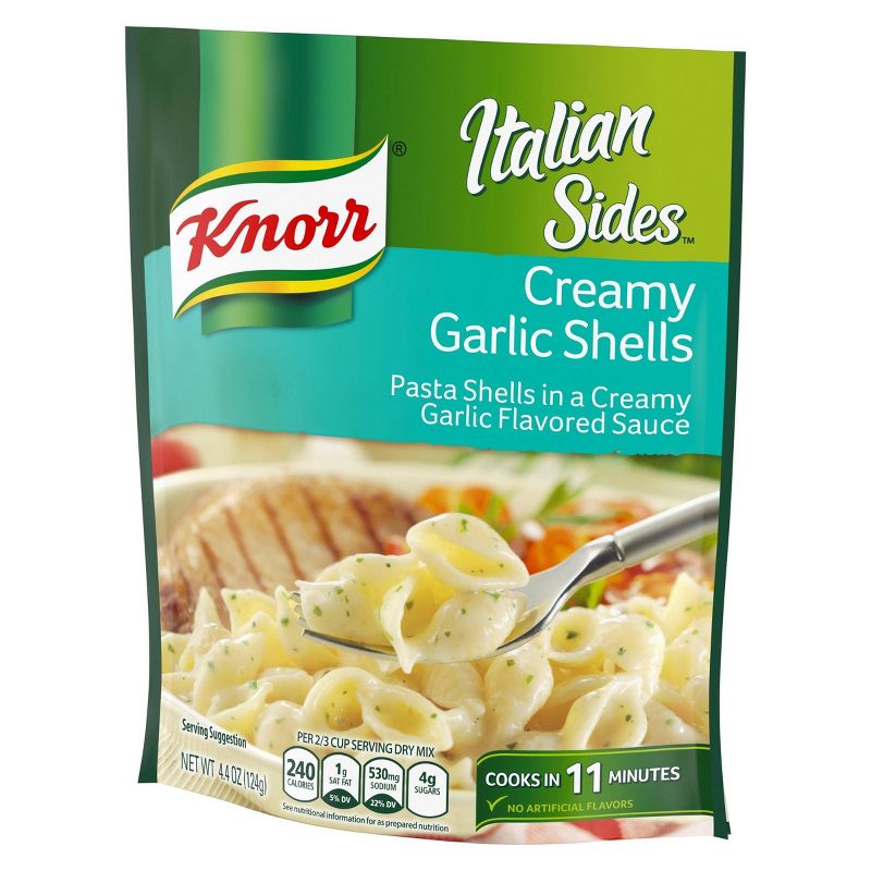 Knorr Italian Sides Pasta Side Dish Creamy Garlic Shells - 4.4oz
