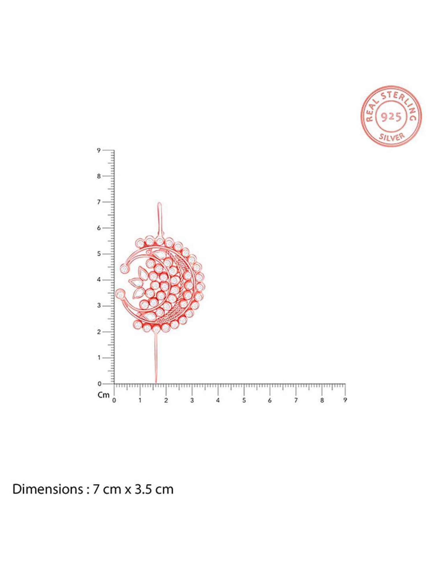 GIVA 925 Silver Dil Chori Ear Cuff for Women & Girls