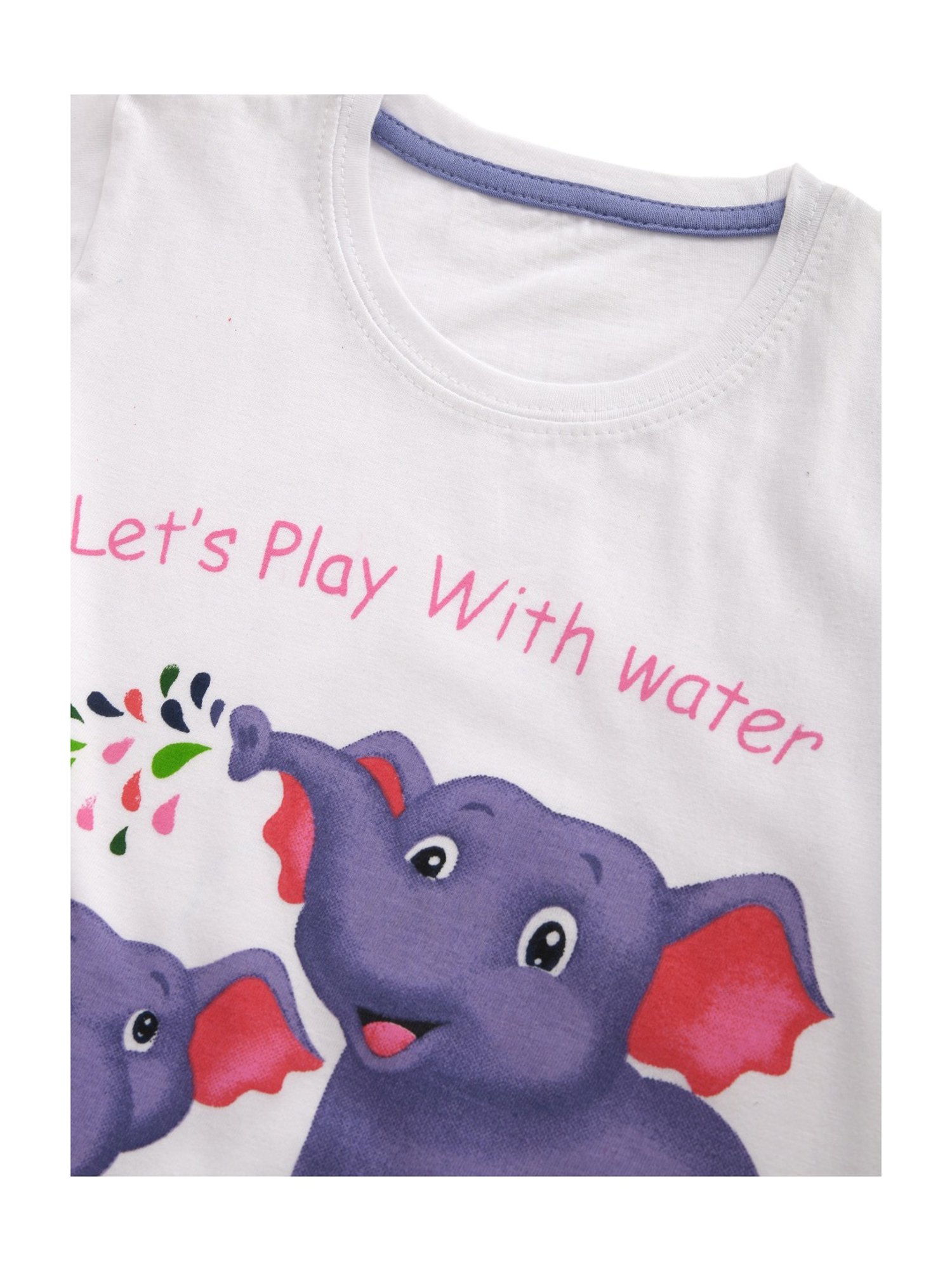 Kids Craft White Cotton Printed T-Shirt & Pants