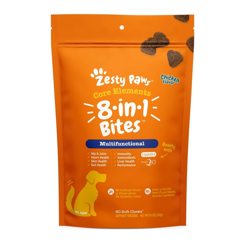 Zesty Paws 8-in-1 Multivitamin Dog Supplements - 60ct