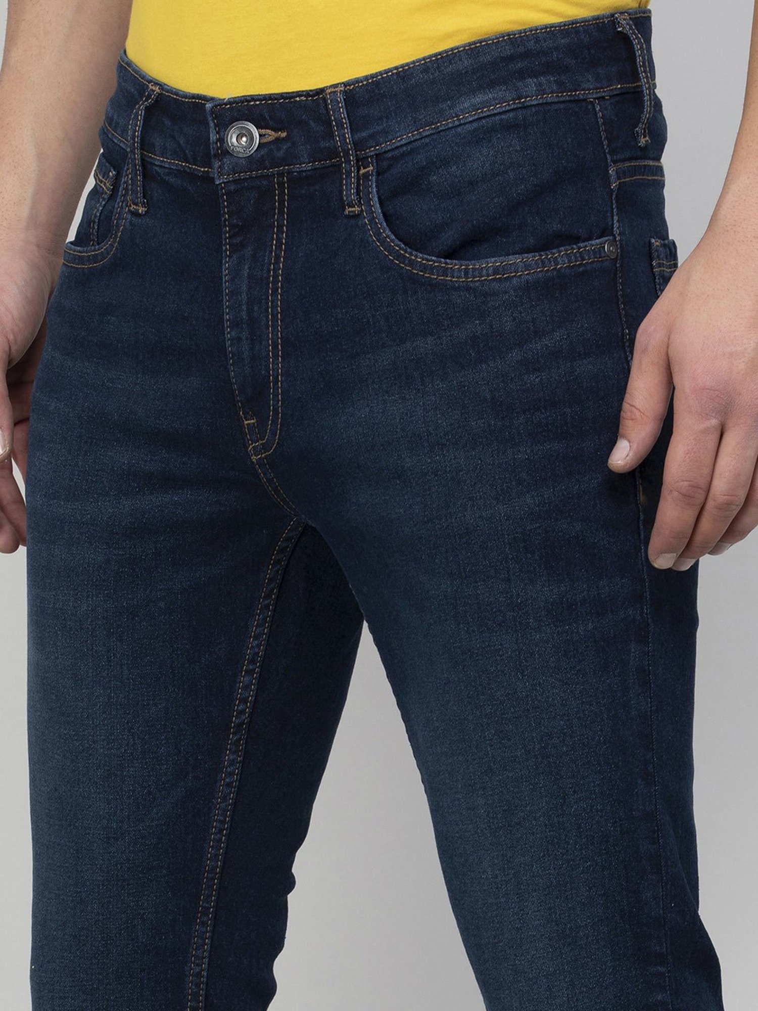 American Eagle Blue Cotton Regular Fit Jeans