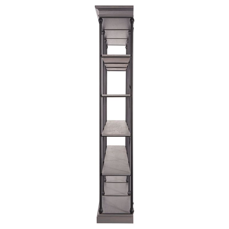 84" Belvidere 5 - Shelf Wide Etagere Bookshelf Gray - Inspire Q