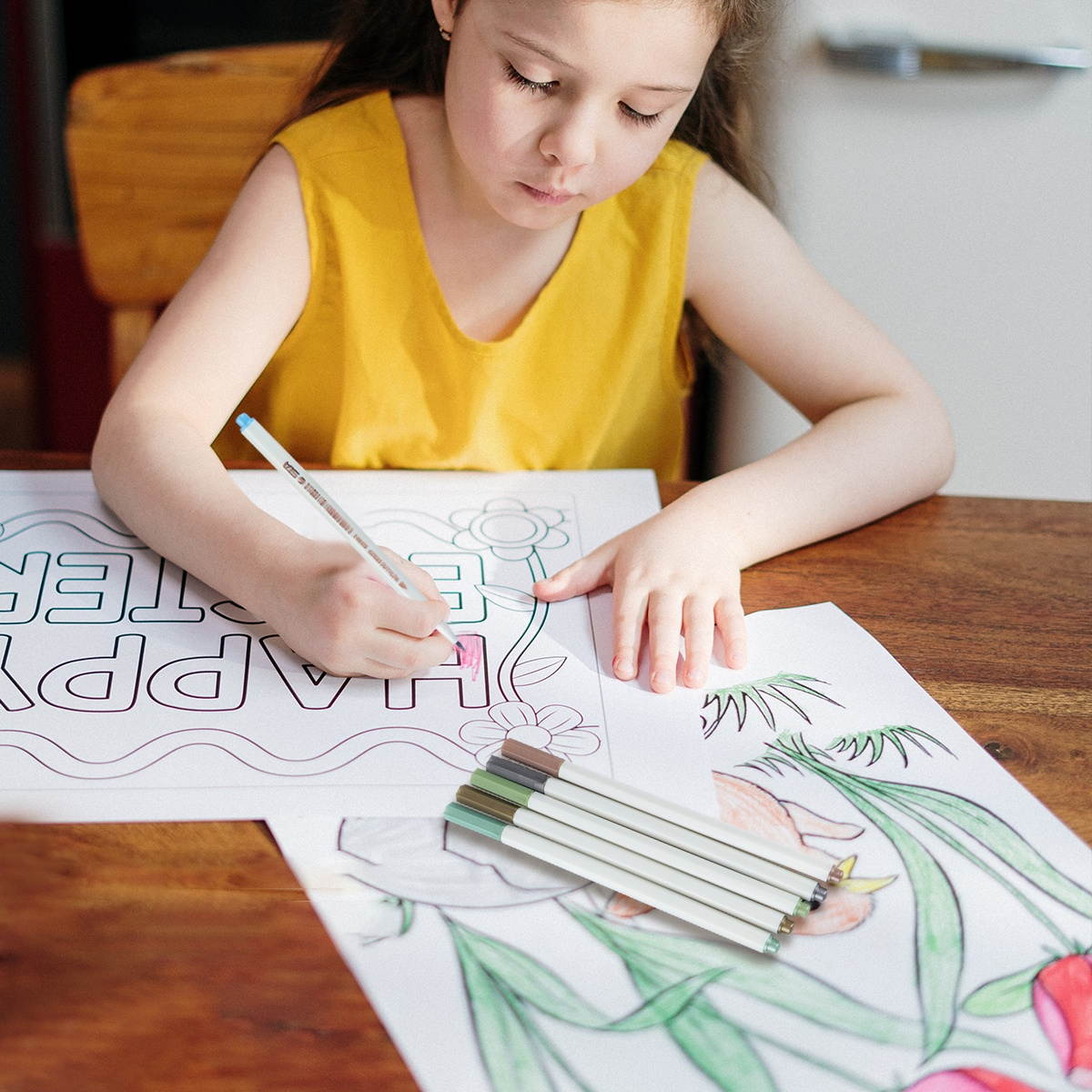 1 Set of 10Pcs Metal Tip Painting Brush Pen Watercolor Painting Brush Color Marker for Students (10 Colors)