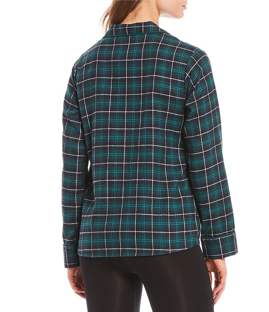 VAN WINKLE & CO. Chloe Yarn Dye Plaid Portuguese Flannel Sleep Top