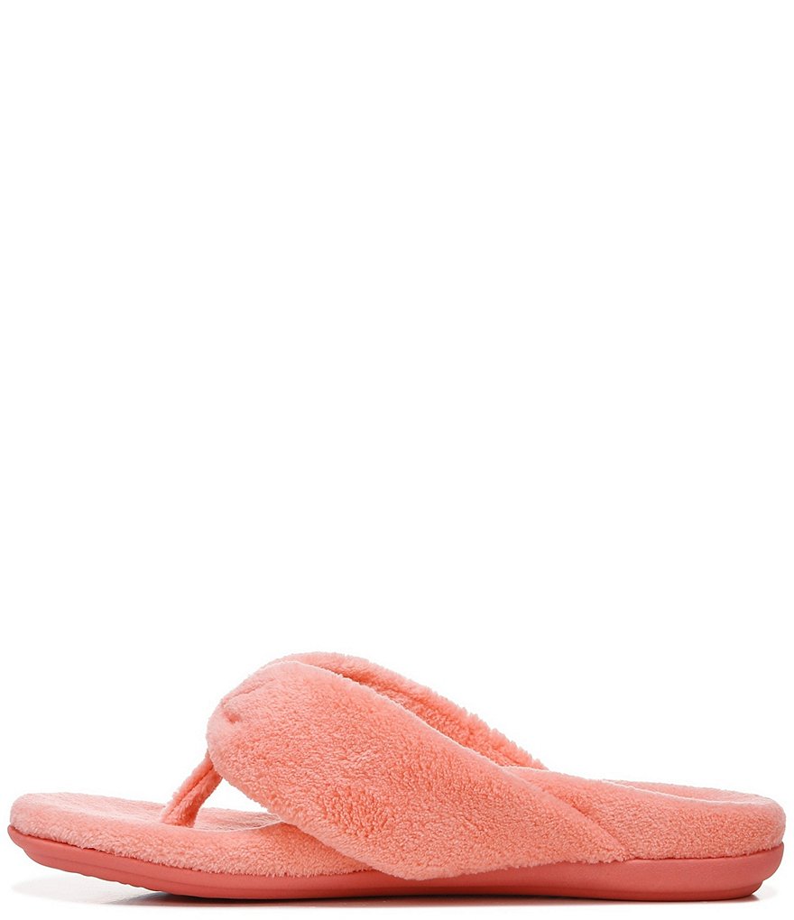 Vionic Lydia Washable Plush Terry Cloth Thong Slippers