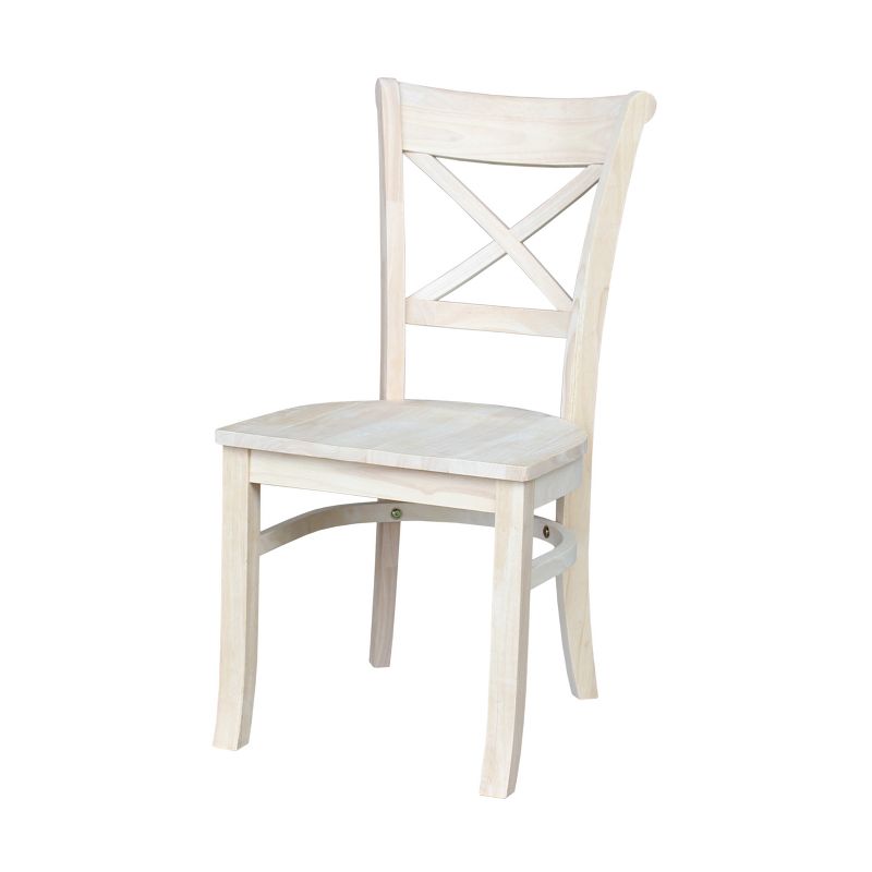 Set Of 2 Charlotte X Back Chair Unfinished - International Concepts