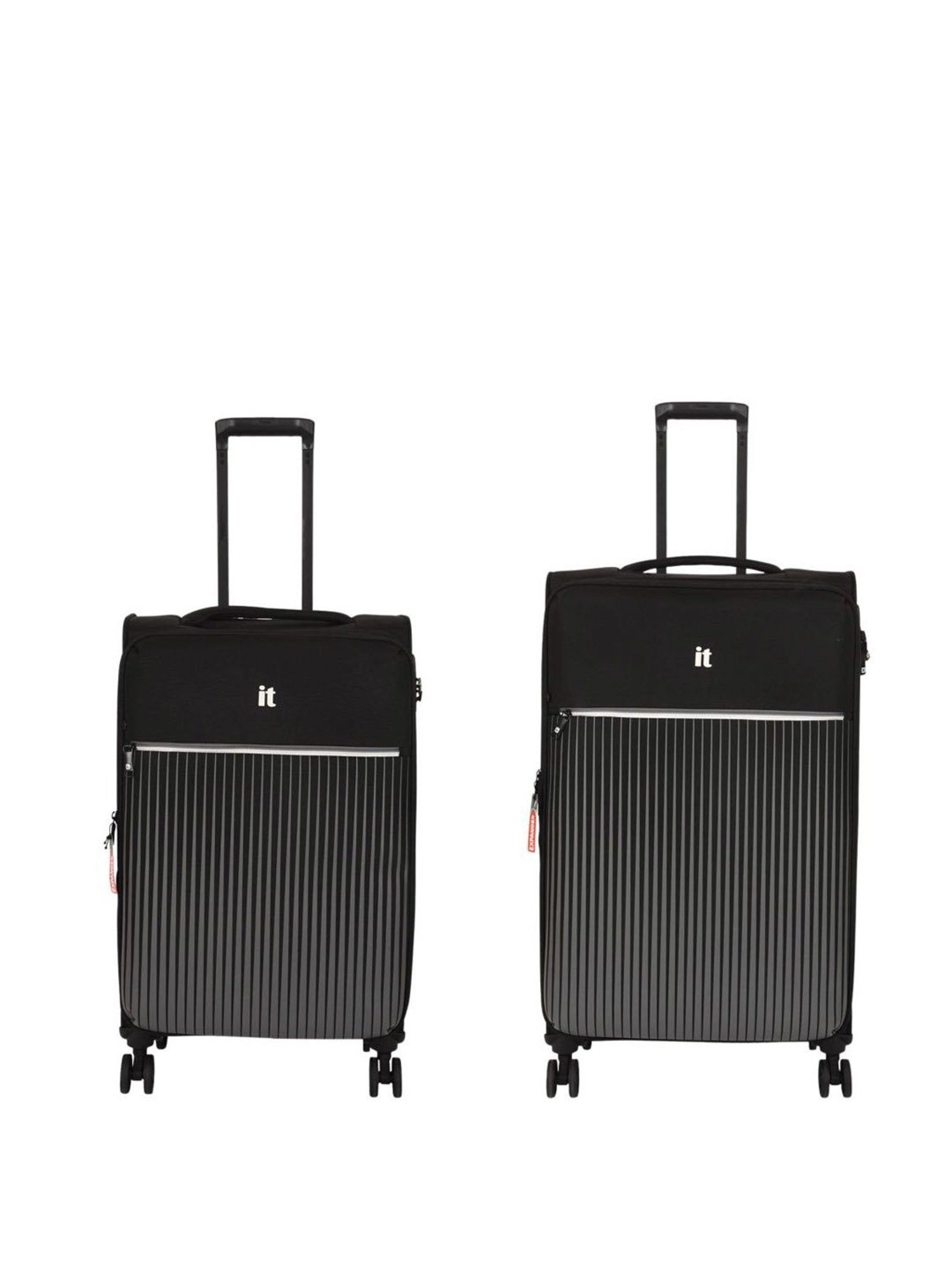 it luggage The Lite Black Combo-28 & 24 inches Expandable Soft Case Luggage Trolley with TSA Lock