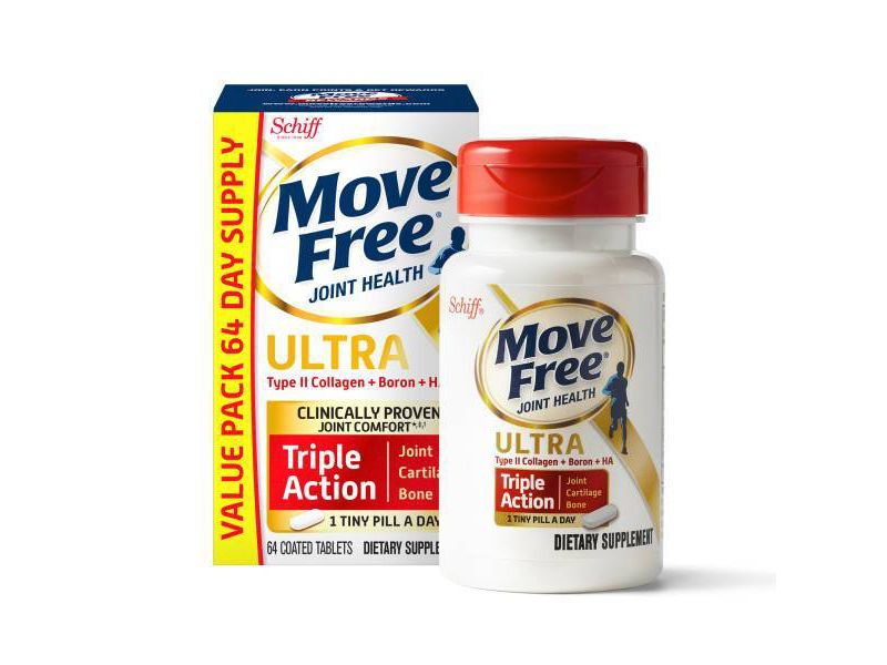 Move Free Ultra UCII Capsule Value Pack with Calcium and Collagen - 64ct
