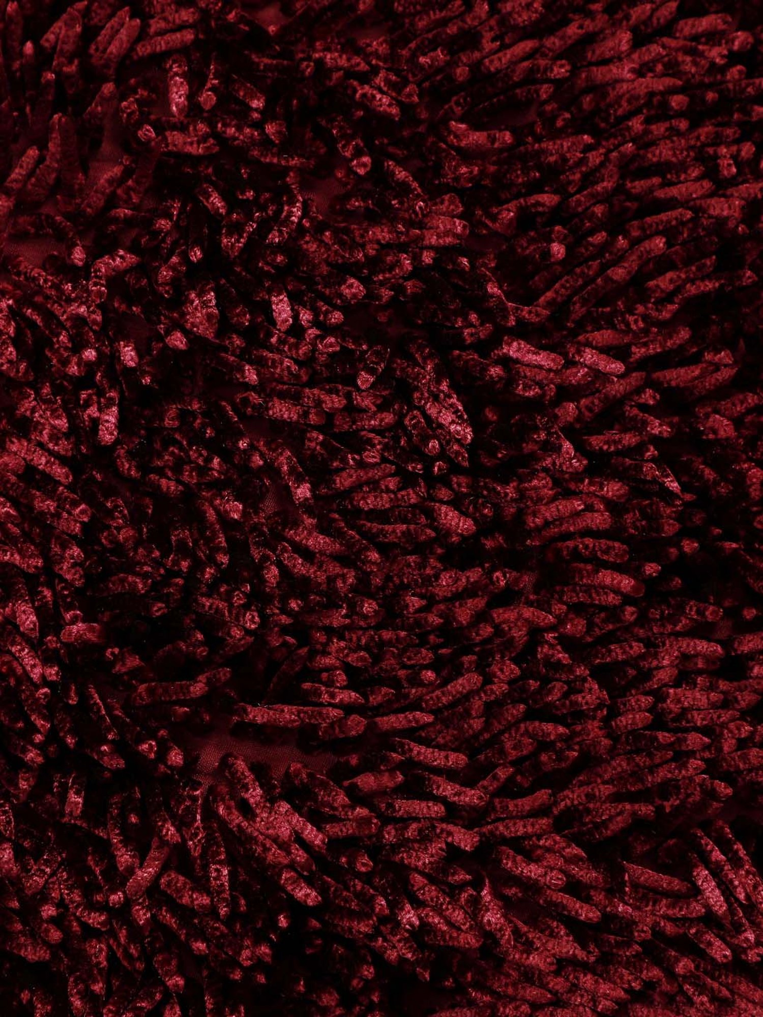 HOSTA HOMES Maroon Polyester Anti-Skid Door Mat - Set of 1