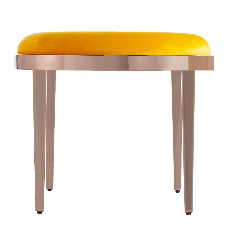 Bicknell Velvet Bench Yellow/Champagne - Holly & Martin