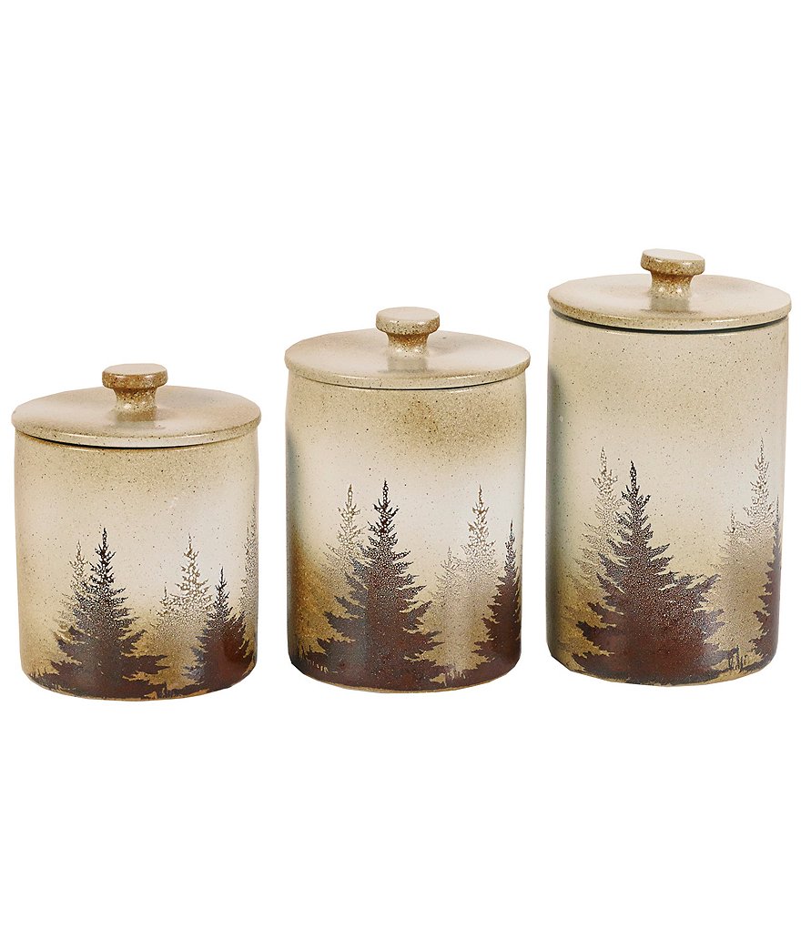 HiEnd Accents Clearwater Pines 3-Piece Canister Set
