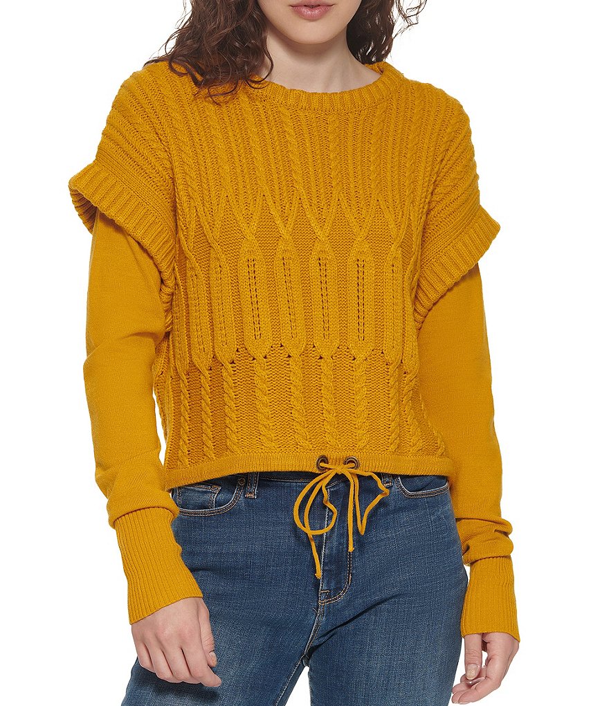 J.McLaughlin Jamey Crew Neck Button Trim Raglan Sleeve Sweater