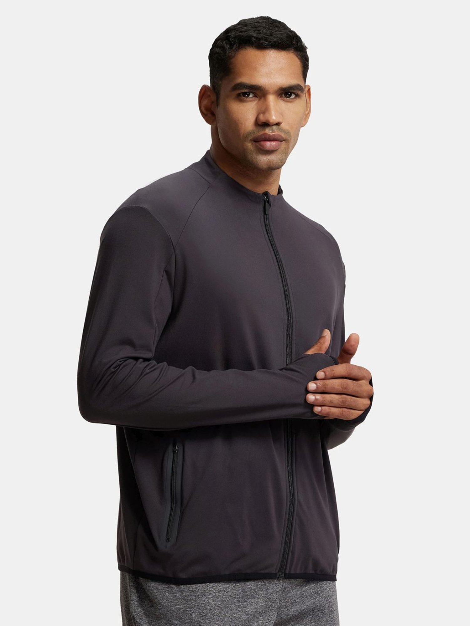 Slowave Teal Regular Fit Sports Hooded Jacket